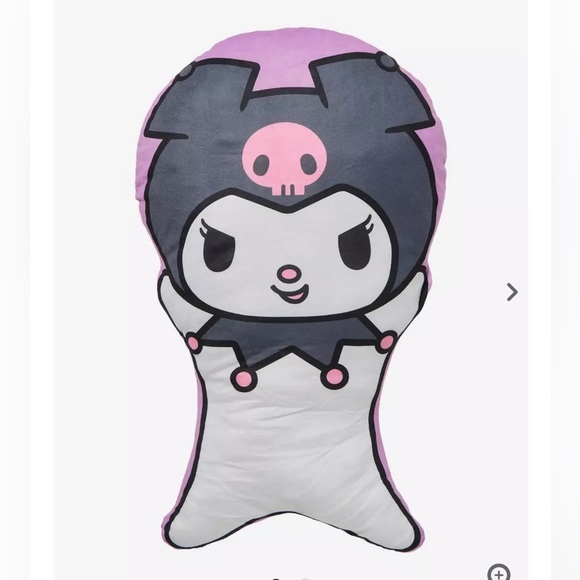 SANRIO KUROMI CHARACTER FIGURAL LICENSED PILLOW NWT - Picture 1 of 9